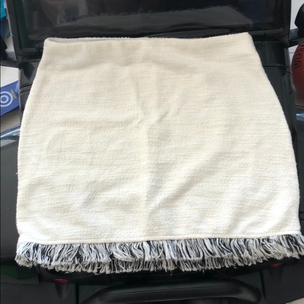 beige skirt with fringes